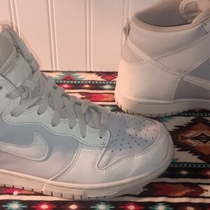 White High-Top Dunk Sneakers